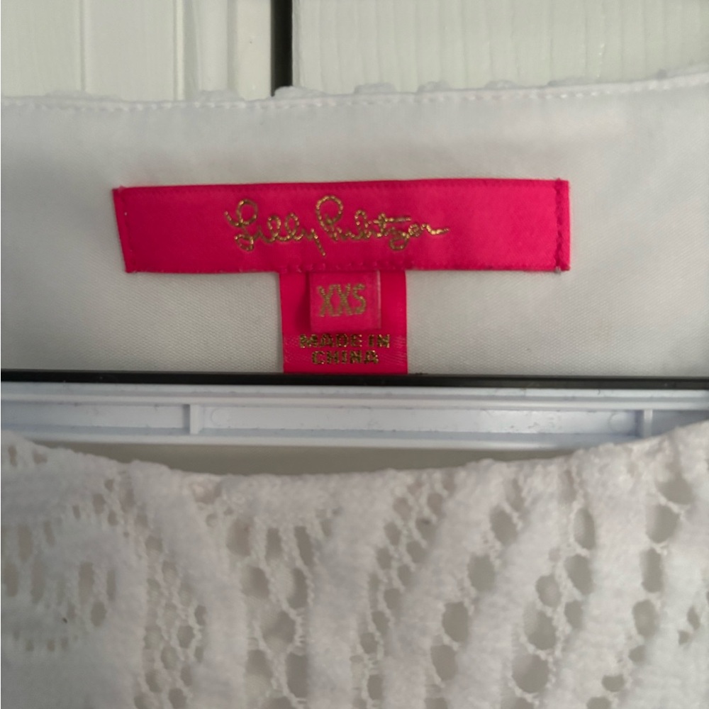 Lilly Pulitzer bright white ruffle top - Picture 3 of 3